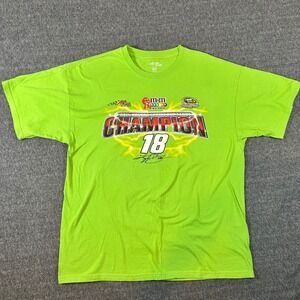Joe Gibbs Racing‎ NASCAR Champion 18 Kyle Busch M&M's T-Shirt Mens XL Green